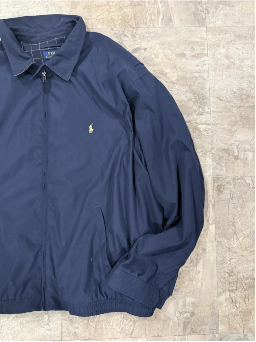 Polo Ralph Lauren Pony Harrington Bomber Jacket Plaid Lined Navy Men’s 4XLT